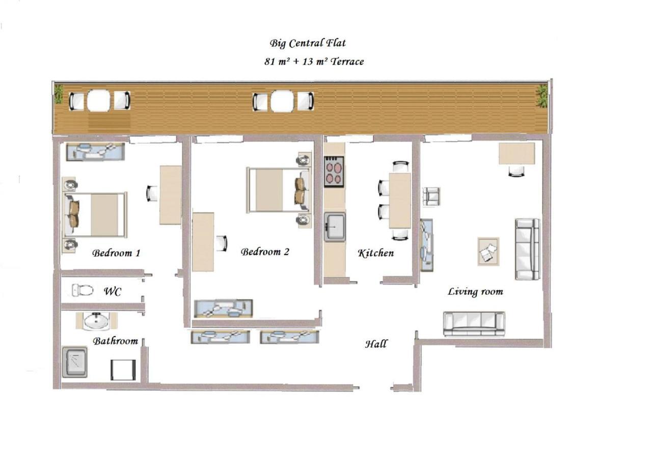 Notre Dame - Huge Sunny Modern 2Br Flat - Terrace Apartment Ница Екстериор снимка